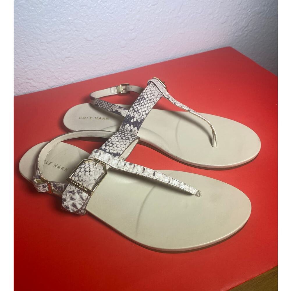 Cole Haan Snakeskin Animal Print Thong Sandals Size 9 B